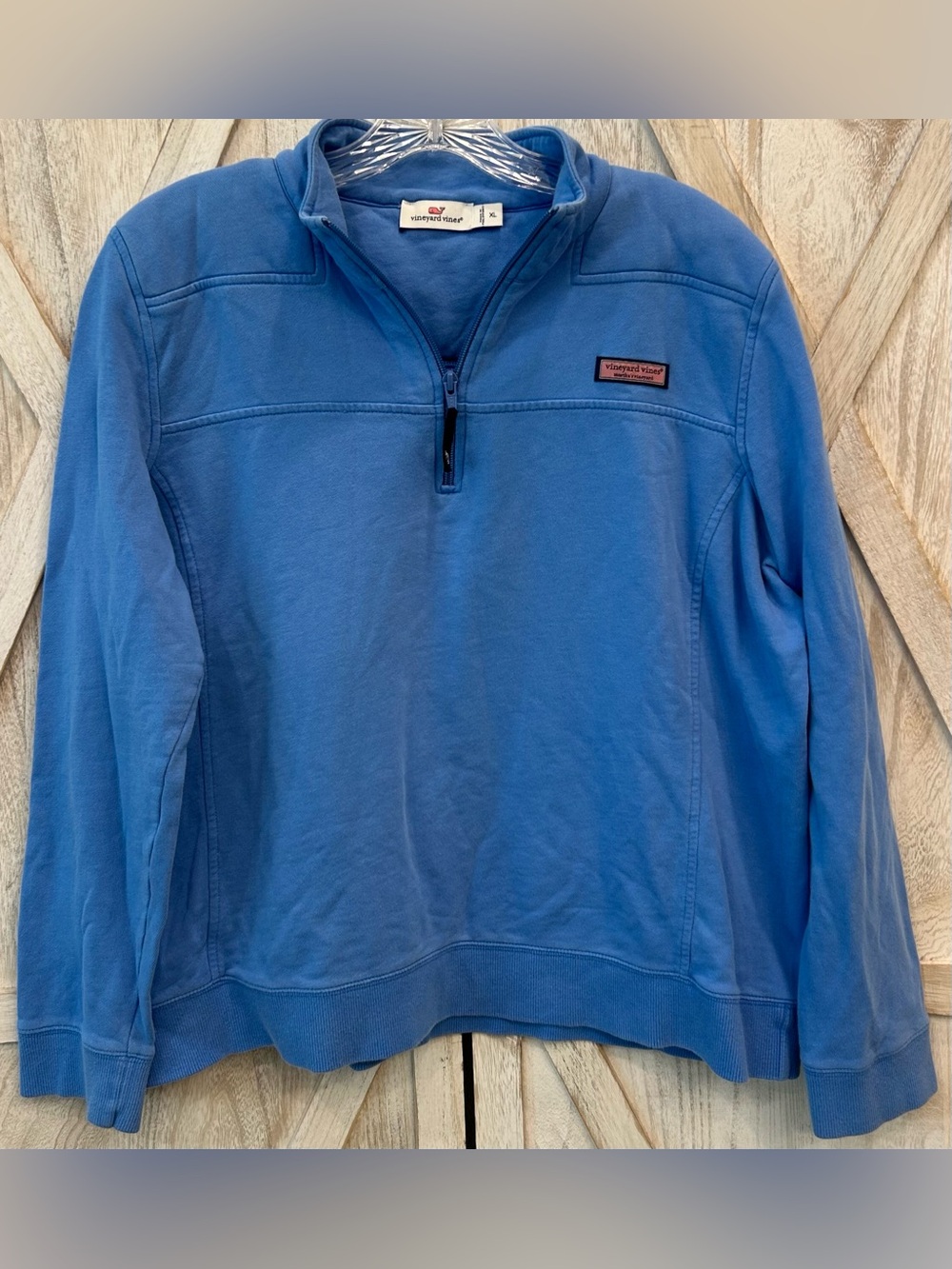 Vineyard Vines Martha’s Vineyard Men’s XL Blue Quarter Zip Pullover 100% Cotton